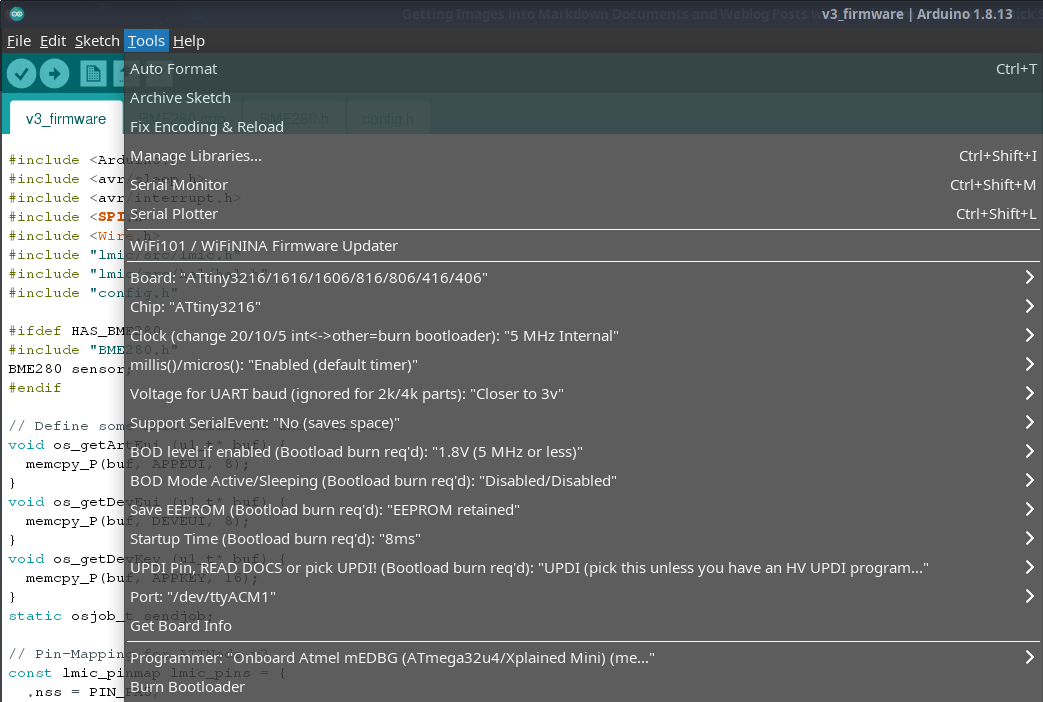 ArduinoIDE Settings